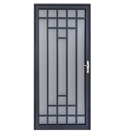 Grisham Deluxe Steel Security Door, 32" X 80" Iron Security Storm Door Conveysï¼black