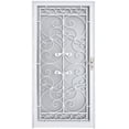 thumbnail image 1 of Grisham Deluxe Steel Security Door,36×80inch Iron Security Storm Door Conveys,Hand Forged Solid Steel Wrought Iron with Tempered Glass and Screen Panel(370White,with Door Handle), 1 of 7