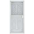 thumbnail image 1 of Grisham Deluxe Steel Security Door, 36 X 80" Iron Security Storm Door Conveys，white, 1 of 7