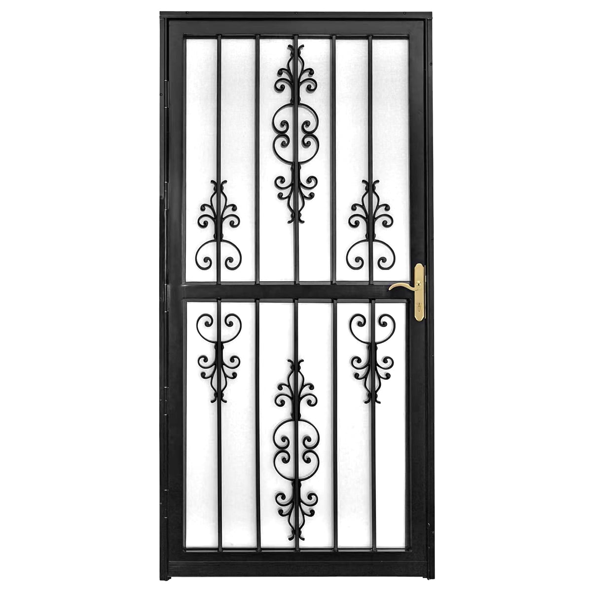Grisham Deluxe Steel Security Door,36'' x 80'' Metal Tempered Glass