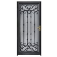 thumbnail image 1 of Grisham Deluxe Steel Security Door,36'' x 80'' Metal Tempered Glass Door Screen Replacement Enter Doors,Storm Door(368 Black), 1 of 7