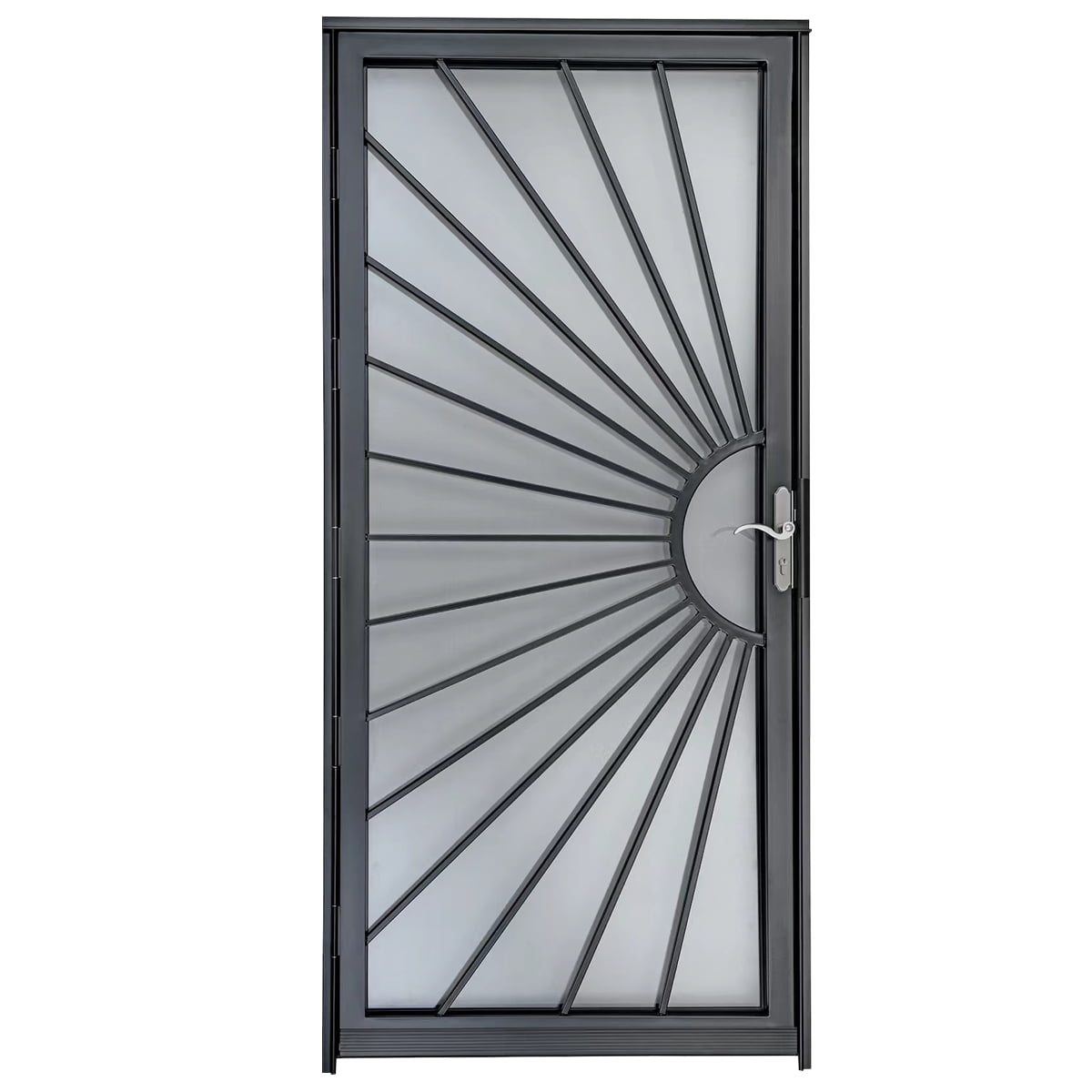 Grisham Deluxe Steel Security Door,36'' x 80'' Metal Tempered Glass