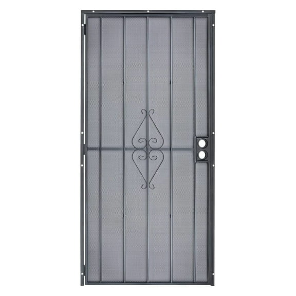 Grisham  Steel Security Door,30'' x 80'' Steel Security Screen Doors (808-30  Black)