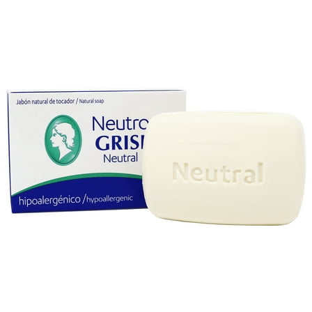 Grisi Neutral Soap Gentle Cleansing for All Ages,  All Skin Types, 3.5 oz Bar Soap