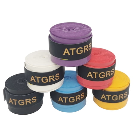 Gristor Tennis Racket Grip,Tacky Tennis Overgrips Tape Absorb Moisture Badminton Handle Tape Frosted Anti-Slip Overgrip for Tennis Racquet Badminton Racquet Pickleball Overgrip 6 pack
