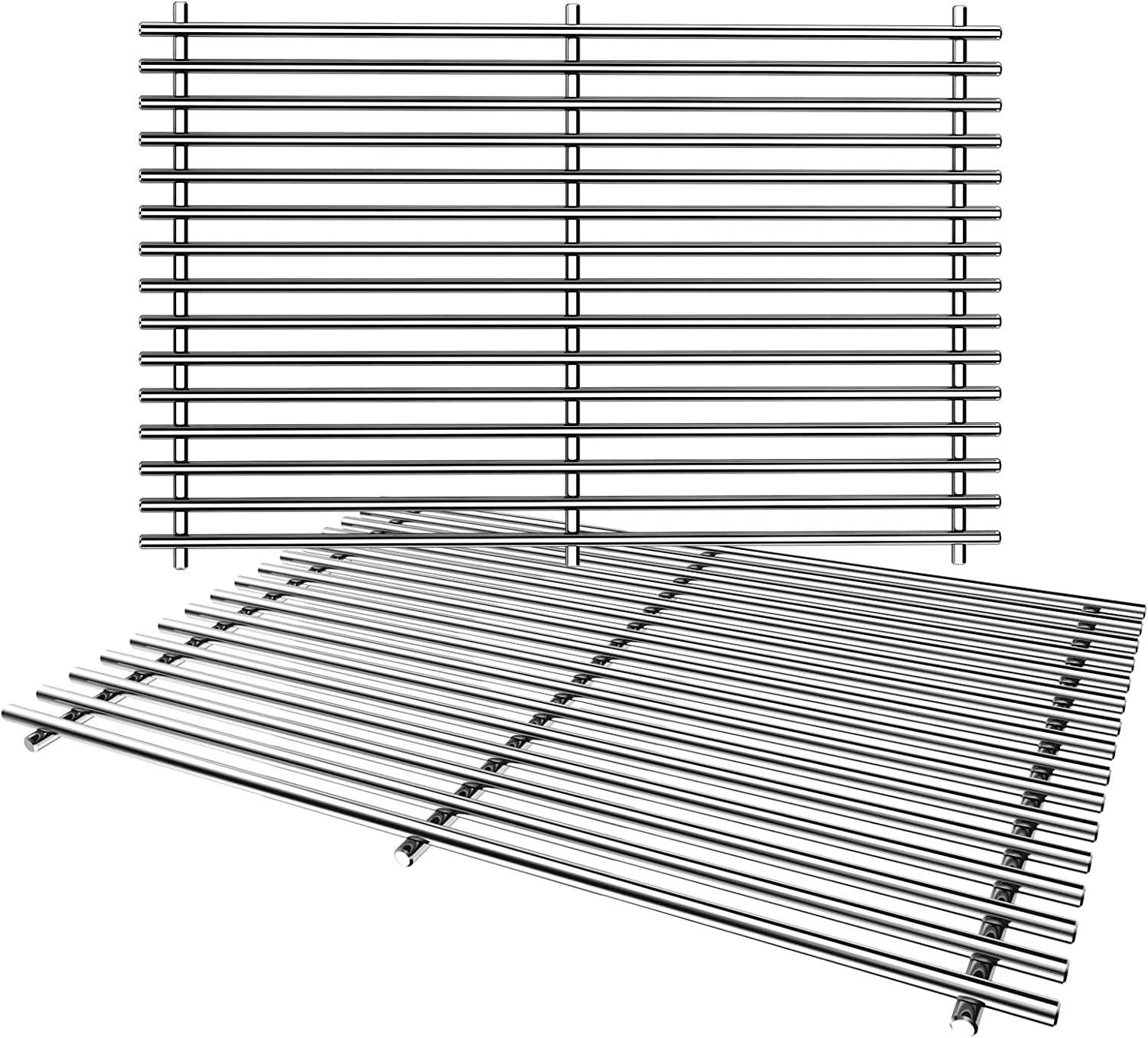 Grisun 7639 304 Stainless Steel Cooking Grates for Weber Spirit and Spirit II 300 Series Spirit E-310 E-330 E/S320 Genesis Silver/Gold B & C Genesis Platinum B & C Grill Replacement Part Grates 17.3" - image 1 of 13