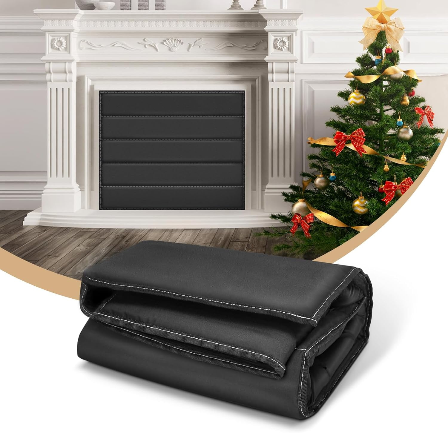 Grisun Magnetic Fireplace Cover for Heat Loss, Fireplace Blanket ...