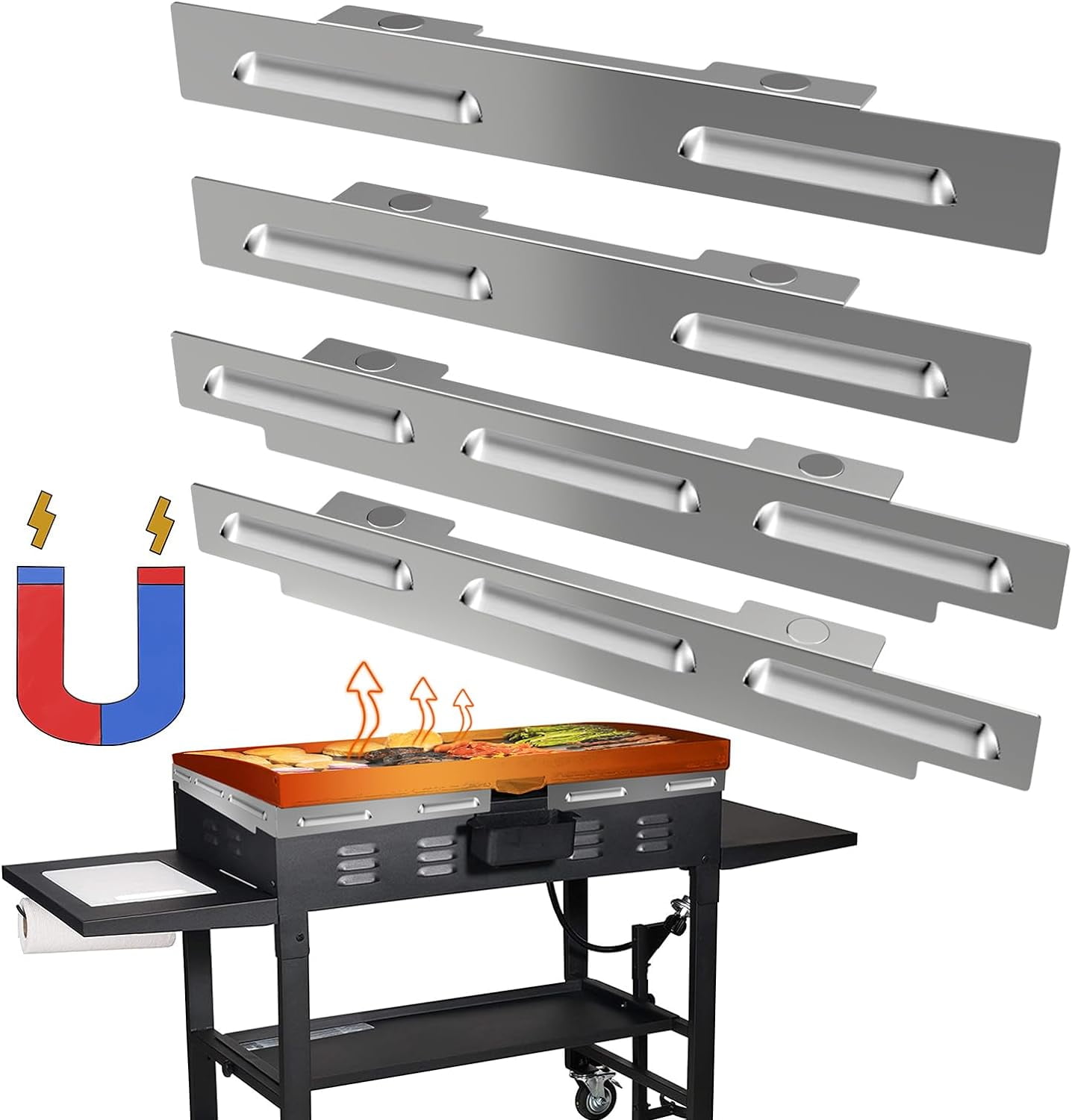 Grisun Wind Guards for Blackstone 36 inch Griddle, Stainless Steel