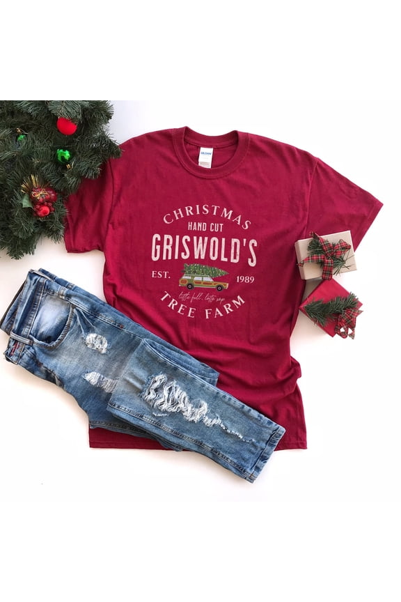 Griswold Christmas Tree Farm Shirt, Holiday Apparel, Christmas Tee, Holiday Gift, Clark Gr