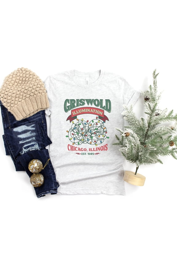 Griswold Illumination T-Shirt, Funny Christmas Shirt, Holiday Party Tee, Christmas Crew Sh