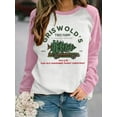 thumbnail image 1 of Griswold's Christmas Tradition Raglan Sweatshirt (L, Pink), 1 of 7