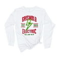 thumbnail image 1 of Griswold's Electric Funny Holiday Shirt Ladies Womens Long Sleeve T-shirt Christmas Graphic Tee-Forest Green-medium, 1 of 1