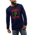 thumbnail image 1 of Griswold's Electric Funny Holiday Shirt Mens Long Sleeve T-shirt Christmas Graphic Tee-Navy-large, 1 of 1