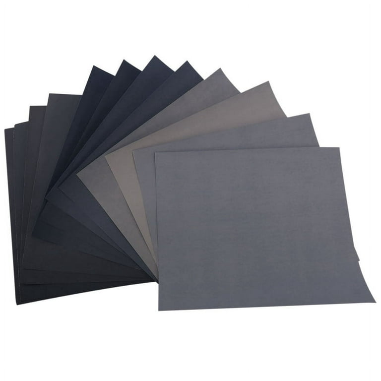 Grit 1500 2000 2500 3000 5000 7000 High Precision Polishing Sanding Wet/dry  Abrasive Sandpaper Sheets -, Pack of 12