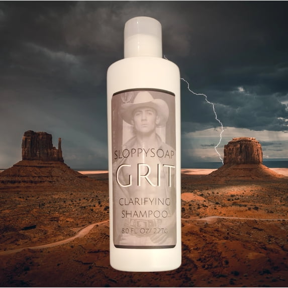 Grit Clarifying Shampoo by SloppySoap®, Made from real Coconut Oil, 8 Fl. Oz.