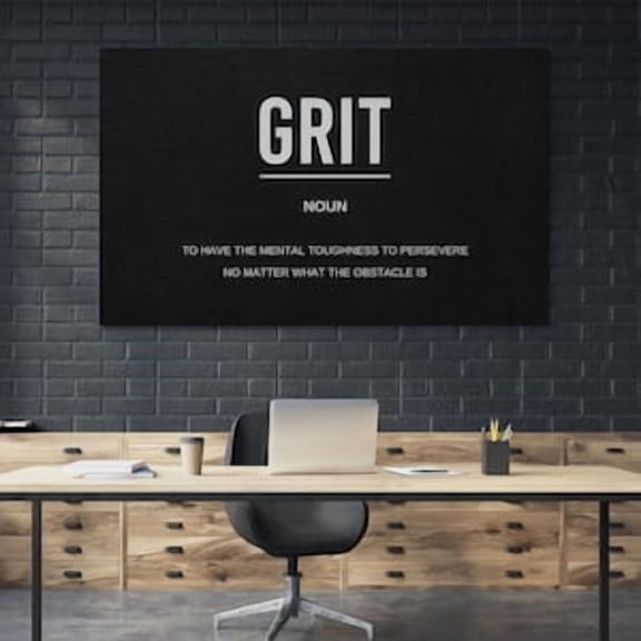 Grit Definition Motivational Poster, Poster Home Decor , Poster Print Only