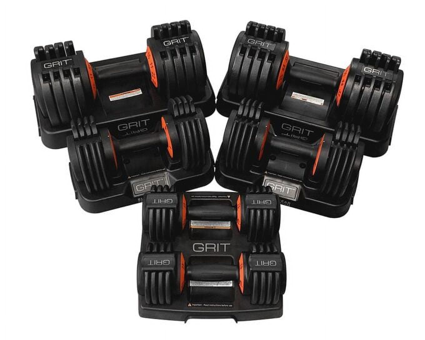Grit Elite Adjustable Dumbbells Set 2.5 to 55 lbs. for Home Gym