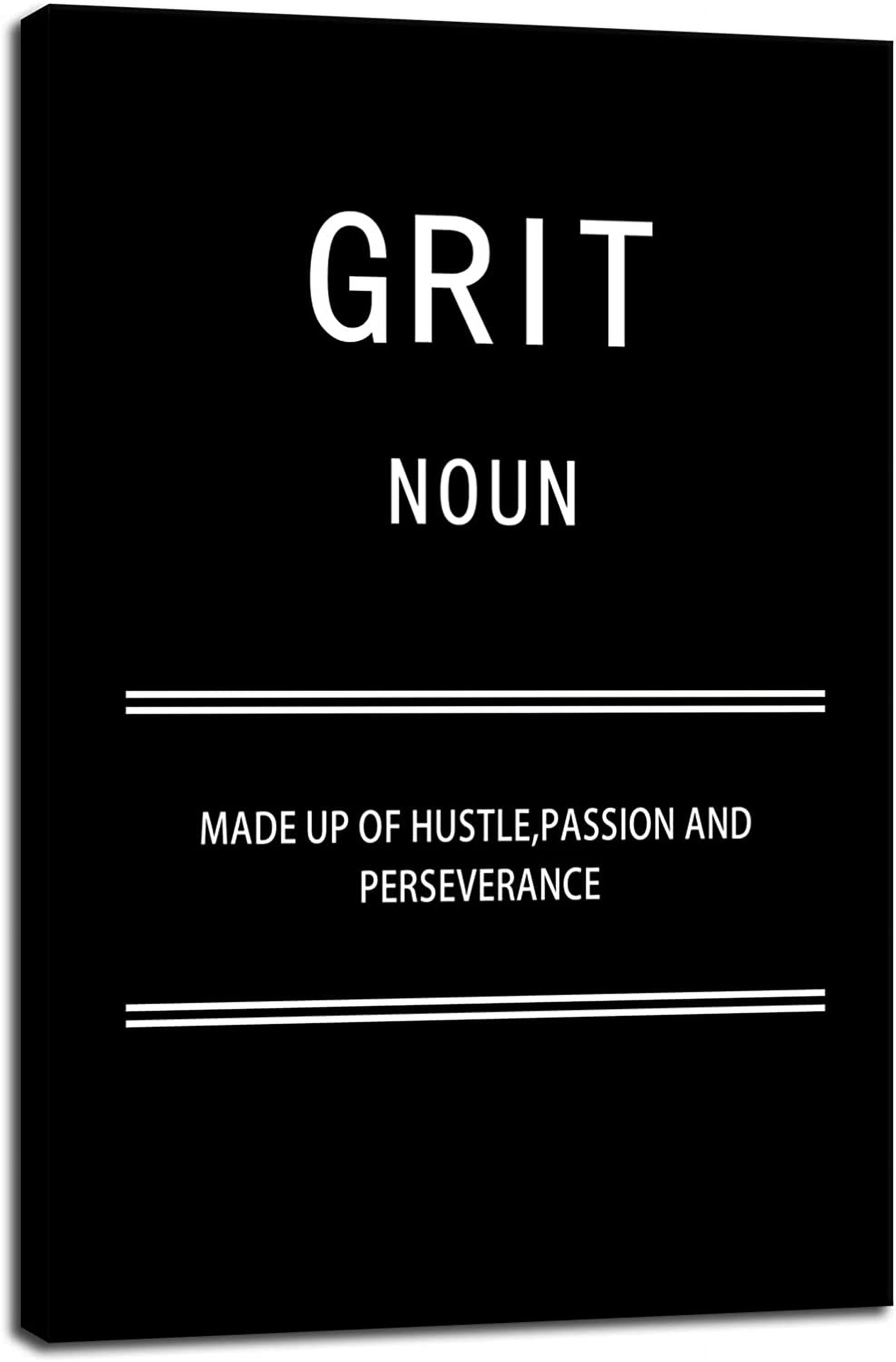 Grit Noun Motivational Posters Inspirational Canvas Wall Art Painting