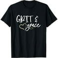 thumbnail image 1 of Grit and Grace Positive Quotes Christian Sayings Women's T-Shirt, 1 of 4
