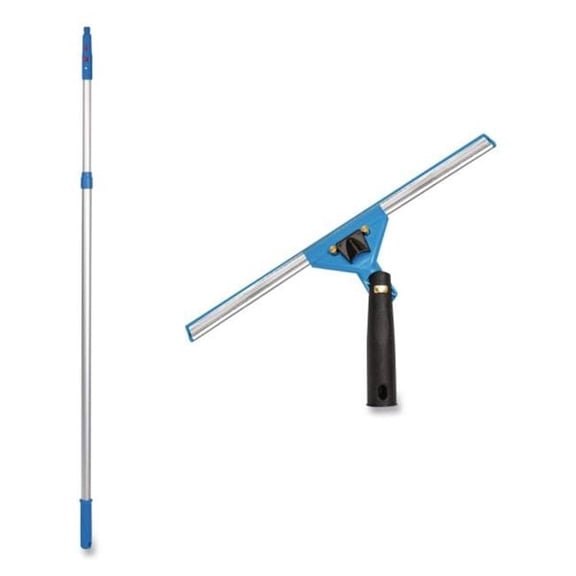 Gritt Commercial GCEGRI1306F14 14 in. x 6 ft. Pro Window Cleaning Kit with Telescopic Pole, Blue & Black