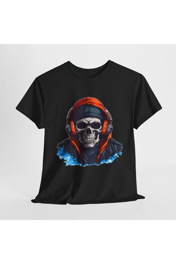 Gritty Skull Graphic Tee, Unisex Heavy Cotton Shirt, Casual Wear, Street [...]