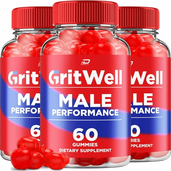 Gritwell Gummies for Men – Grit Well Male Gummy Natural Blend Reviews, 3 Pack, 180 Gummies
