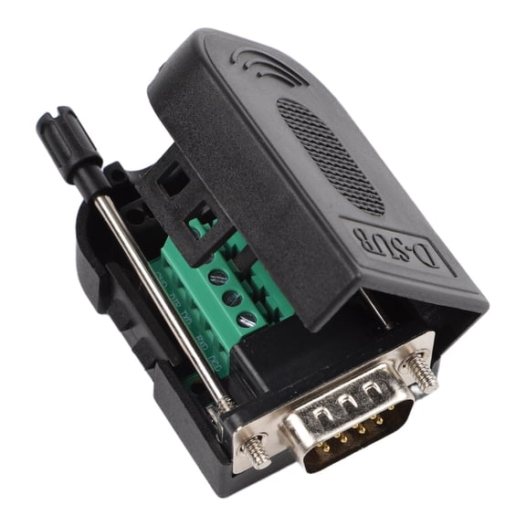 Grivon DB-9 Serial Adapter Connector for Breakout Board, RS232 RS485 RS422 D-Sub 9-Pin Terminal with PVC Shell and Screw Locking