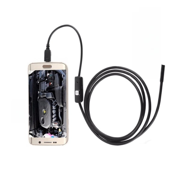 Grivon Industrial Borescope Camera HD Endoscope Inspection Tool with 6 LED Lights, Waterproof Snake Camera for Android Phone and PC Car Repair, 2M, IP67