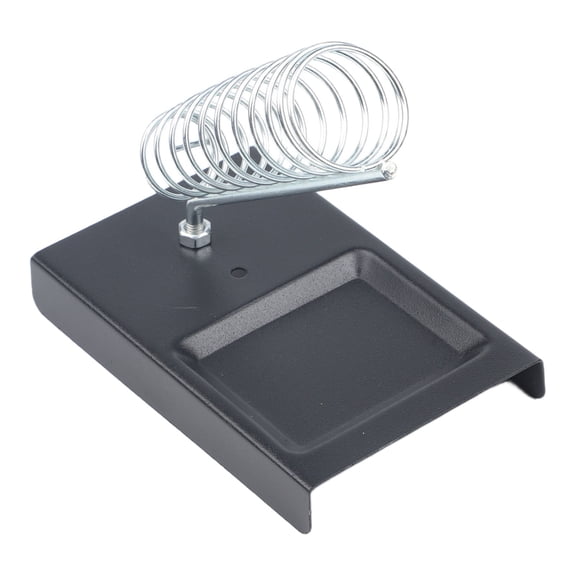 Grivon Metal Soldering Iron Stand with Spring Holder, Portable Support Station for Soldering Tools, Compact Desktop Rest for Home and Workshop Use, Black