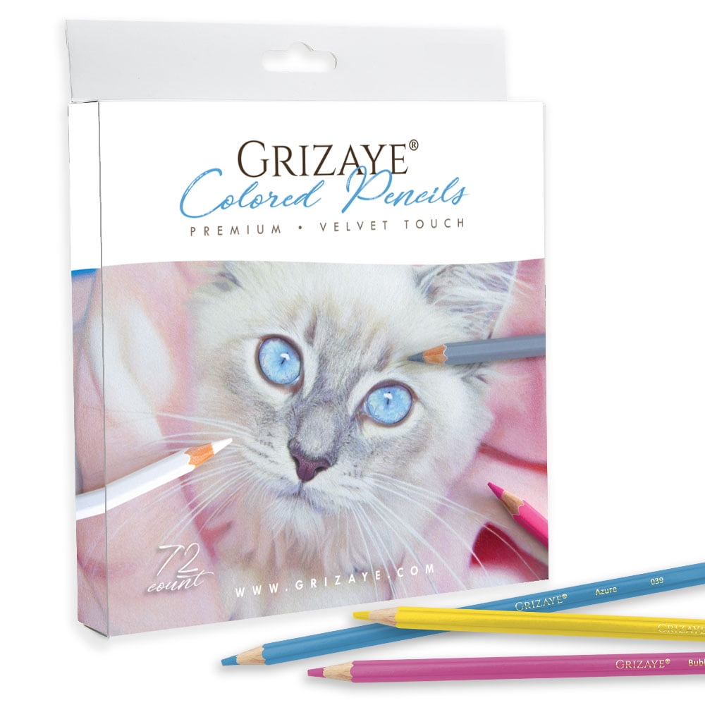 Grizaye 72pc Velvet-Touch Premium Colored Pencils