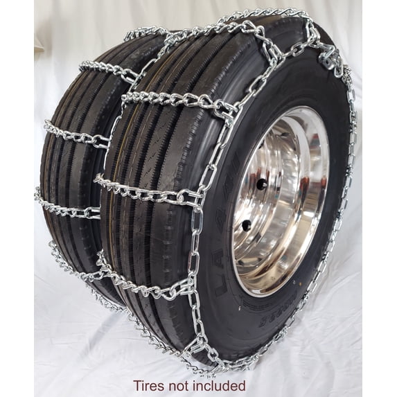 Grizzlar GSL-4245 Alloy Truck Ladder Twist Link Tire Chains 10.00-20 11-22.5 285/70-24.5 10.00/90-20 13/80-20