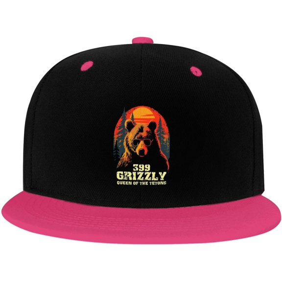 Grizzly 399 Forever The Queen of The Tetons Hat Two Tone Flat Bill Cap Unisex