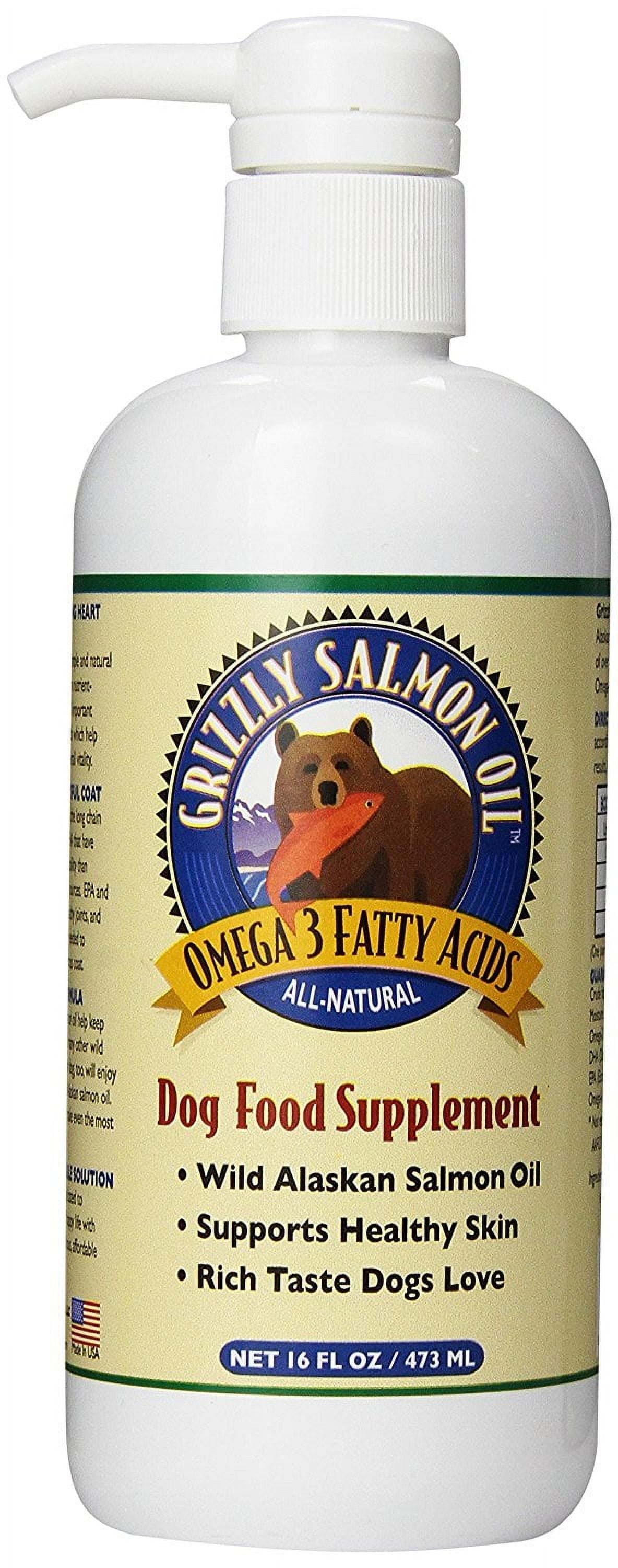 Grizzly Salmon Oil Omega 3 Fatty Acid Supplement for Dogs, 16 oz ...