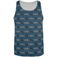 thumbnail image 1 of Grizzly Bear Adirondack Pattern Blue All Over Mens Tank Top Multi SM, 1 of 2