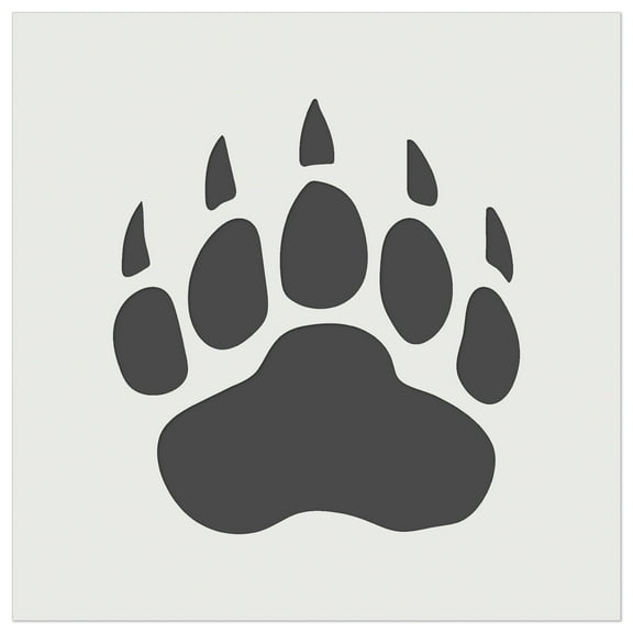 Grizzly Bear Claw Paw DIY Cookie Wall Craft Stencil - 11.5 Inch