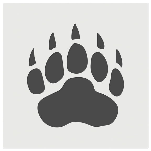 Grizzly Bear Claw Paw DIY Cookie Wall Craft Stencil - 4.5 Inch