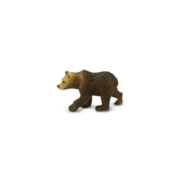 Safari Ltd. Grizzly Bear Cub Figurine - Lifelike 3" Model Figure - Educational Toy for Boys, Girls, and Kids Ages 1+