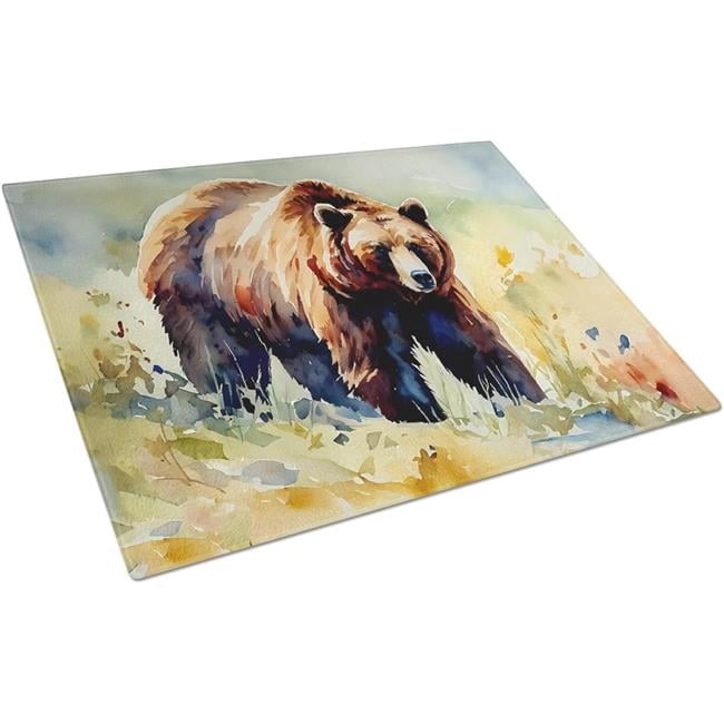 Grizzly Bear Glass Cutting Board Large 12 in x 15 in