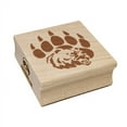thumbnail image 1 of Grizzly Bear Head in Claw Paw Square Rubber Stamp Stamping Scrapbooking Crafting - Small 1.25in, 1 of 7