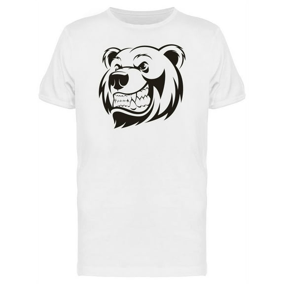 Grizzly Bear Menacing Smile T-Shirt Men -Image by Shutterstock, Male Medium