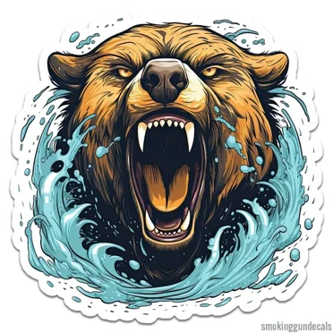 2 Bear Claw Die Cut Stickers – 4″ X 5″, Self-Adhesive Vinyl, Grizzly Outdoors Theme