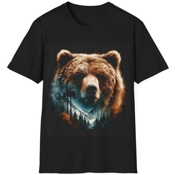 Grizzly Bear T-shirt Brown Bear T Shirt Grizzly Bear Tee Graphic Bear Shirt