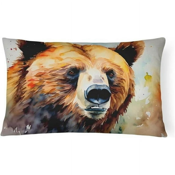 Grizzly Bear Throw Pillow 12 in x 16 in