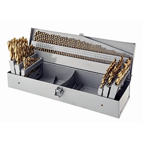 steelex plus d1138 115 piece hss tin drill bit set in index