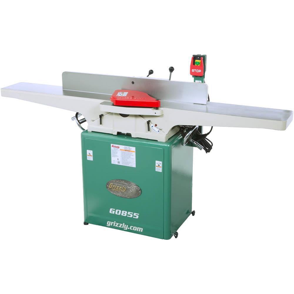 Grizzly G0855 230V 8 Inch x 72 Inch Jointer with Builtin Mobile Base