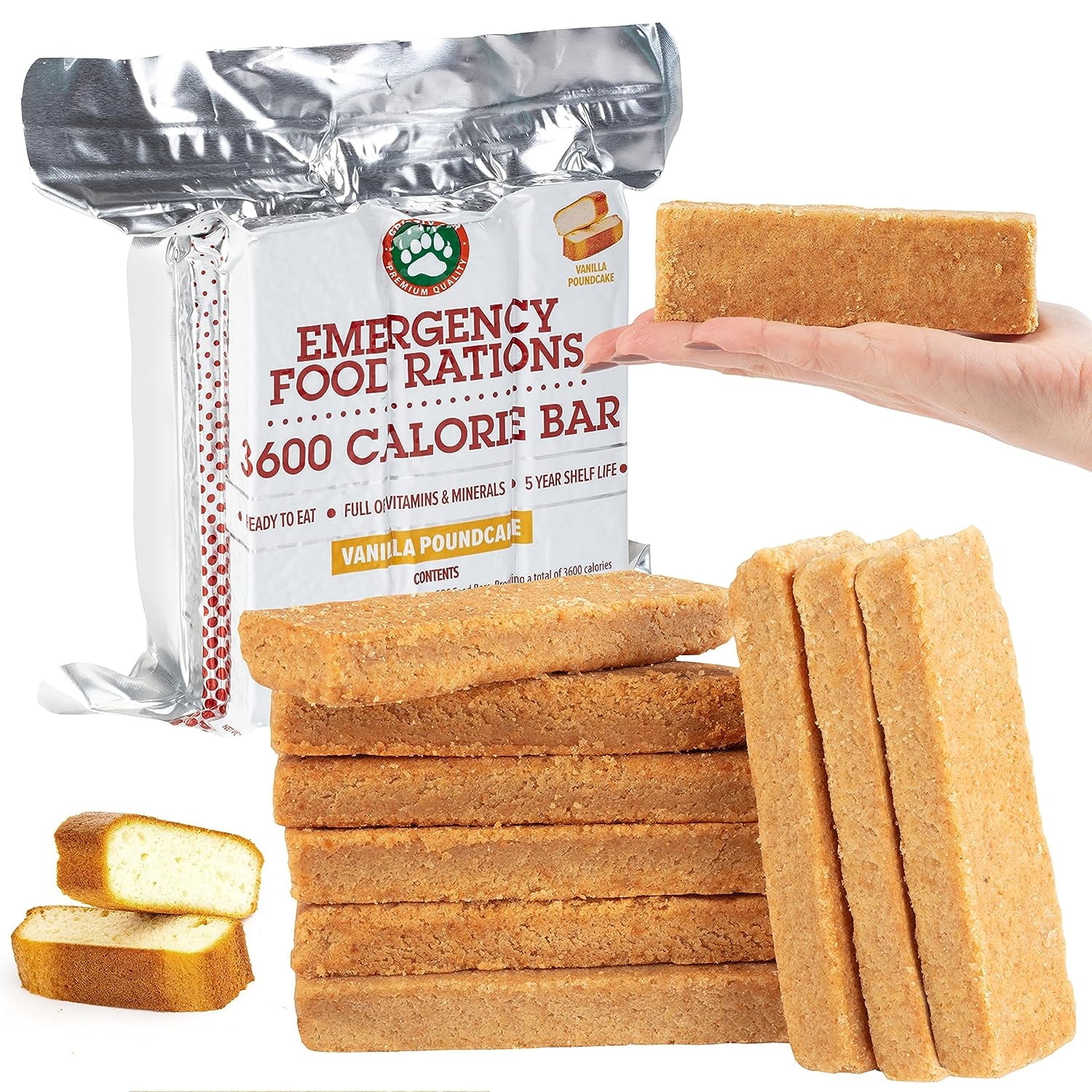 Walmart exclusive discounts  Grizzly Gear MRE - 3600 Calorie Bar (Vanilla) - 72 Hour Disaster Ready Food - 5 Year Shelf Life