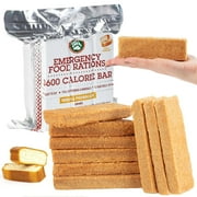 Grizzly Gear Emergency Food Rations- 3600 Calorie Bar Vanilla Pound Cake - 3 Day, 72 Hour Ready To Eat Supply For Disaster, Hurricane, Flood Preparedness - Non Thirst Provoking - 5 Year Shelf Life