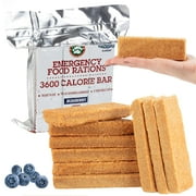 Grizzly Gear Emergency Food Rations- 3600 Calorie Blueberry Bar - 3 Day, 72 Hour Supply For Disaster Preparedness - 5 Year Shelf Life