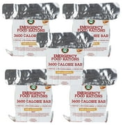 Grizzly Gear Emergency Food Rations- 3600 Calorie Vanilla Pound Cake Bar 5 Pack - 15 Day, 360 Hour Value Supply For Disaster, Hurricane - Less Sugar, More Nutrients - 5 Year Shelf Life