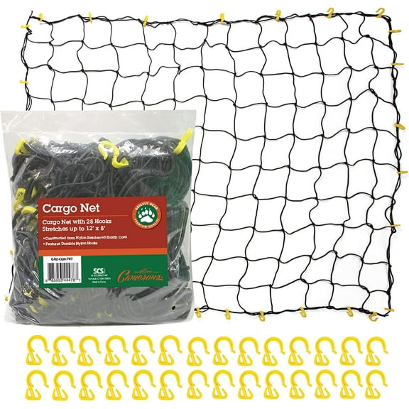 Grizzly Gear Weatherproof Truck Bed Heavy-Duty Hardware Bungee Cargo Net